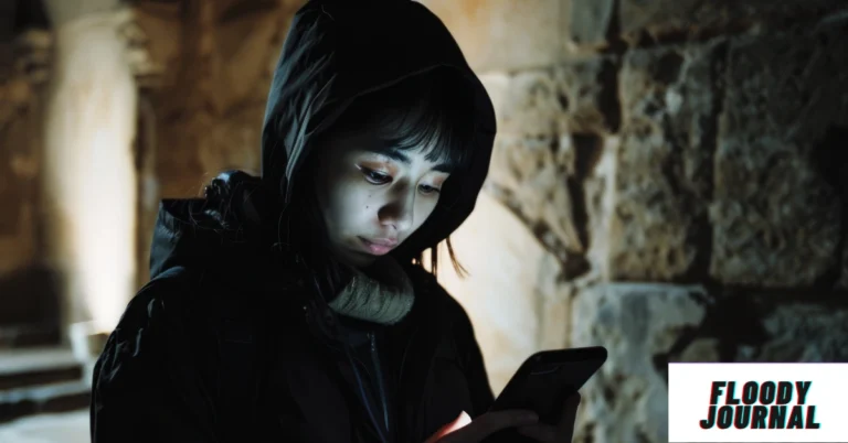 Person in hood checking phone for 3381012544 spam calls and ghost call protection methods on mobile device