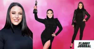 Angela White holding AVN award trophy showcasing her $10 million net worth success in adult entertainment industry