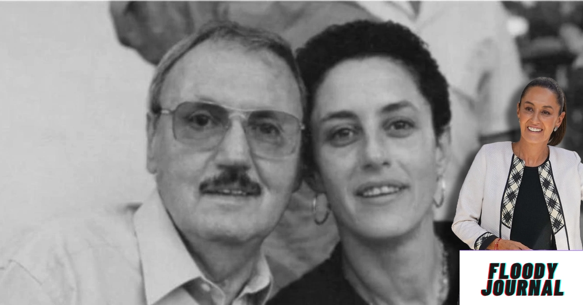 Carlos Sheinbaum Yoselevitz with family member in black and white photograph