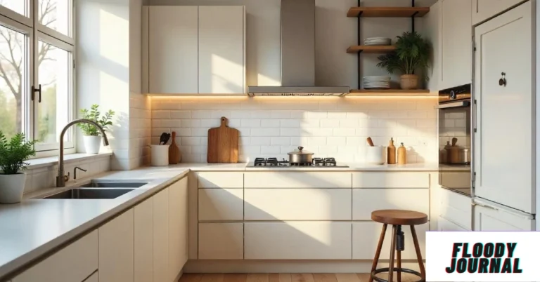 Cheap ways to upgrade your kitchen modern white cabinets with under cabinet lighting wooden stool and subway tile backsplash