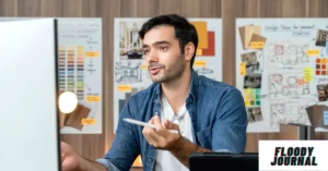 Small business owner planning how to grow a small business online with strategy boards and laptop in modern office