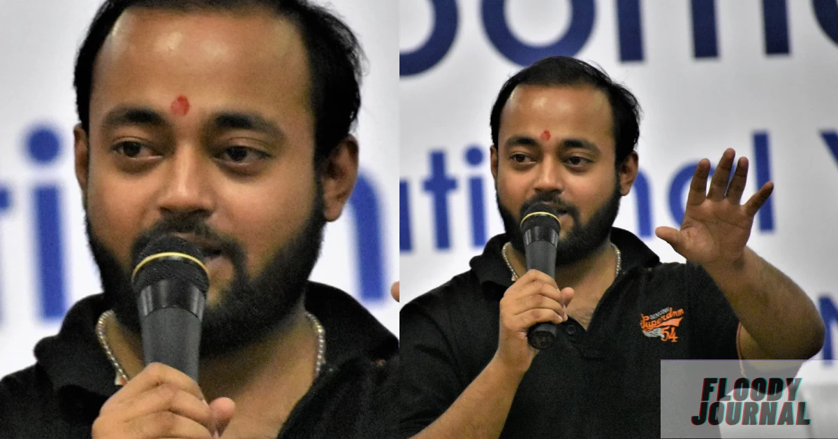 Abhishek Kar speaking at business event - Indian entrepreneur known for his impressive net worth and business ventures